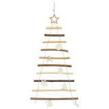 Christmas Tree with 30 LEDs Natural 90 cm Solid Ash wood