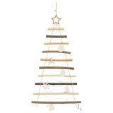Christmas Tree with 30 LEDs Natural 90 cm Solid Ash wood - 45-Degree Angle
