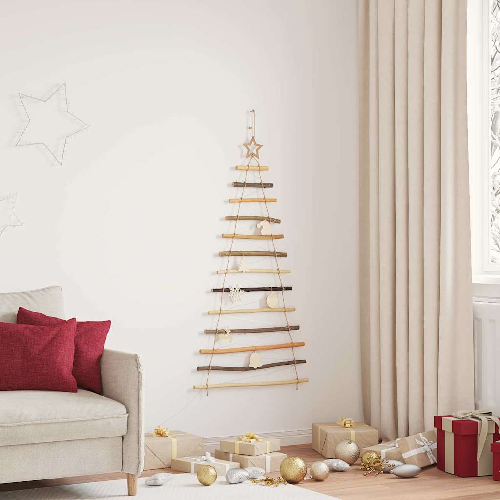 Christmas Tree with 50 LEDs Natural 120 cm Solid Ash wood