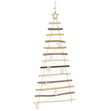 Christmas Tree with 50 LEDs Natural 120 cm Solid Ash wood