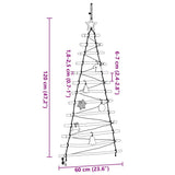 Christmas Tree with 50 LEDs Natural 120 cm Solid Ash wood