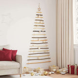 Christmas Tree with 100 LEDs Natural 180 cm Solid Ash wood - Side View