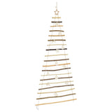 Christmas Tree with 100 LEDs Natural 180 cm Solid Ash wood