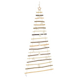 Christmas Tree with 100 LEDs Natural 180 cm Solid Ash wood - Top-Down View