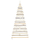 Christmas Tree with 100 LEDs Natural 180 cm Solid Ash wood