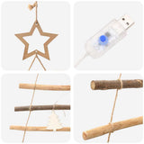 Christmas Tree with 130 LEDs Natural 210 cm Solid Ash wood