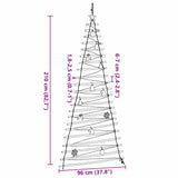Christmas Tree with 130 LEDs Natural 210 cm Solid Ash wood - Extra Image