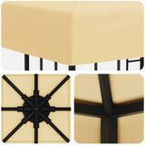 Gazebo 3 x 3 m Cream Polyester and Steel 190 gsm