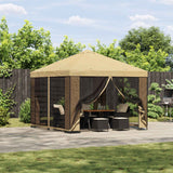 Gazebo 3 x 3 m Cream Polyester and Steel 190 gsm
