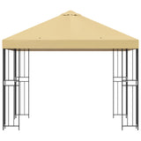 Gazebo 3 x 3 m Cream Polyester and Steel 190 gsm
