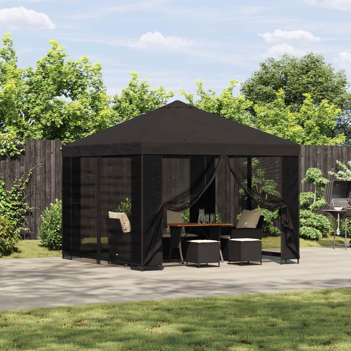Garden Gazebo with Sidewalls 3 x 3 m Anthracite