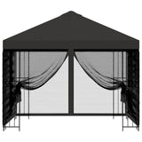 Garden Gazebo with Sidewalls 3 x 3 m Anthracite - 45-Degree Angle