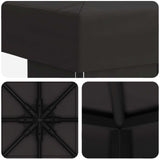 Gazebo 3 x 3 m Anthracite Polyester and Steel 190 gsm