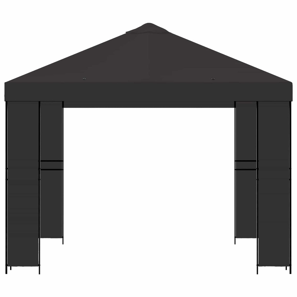 Gazebo 3 x 3 m Anthracite Polyester and Steel 190 gsm