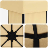 Gazebo 4 x 3 m Cream Polyester and Steel 190 gsm