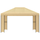 Gazebo 4 x 3 m Cream Polyester and Steel 190 gsm