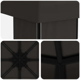 Gazebo 4 x 3 m Anthracite Polyester and Steel 190 gsm