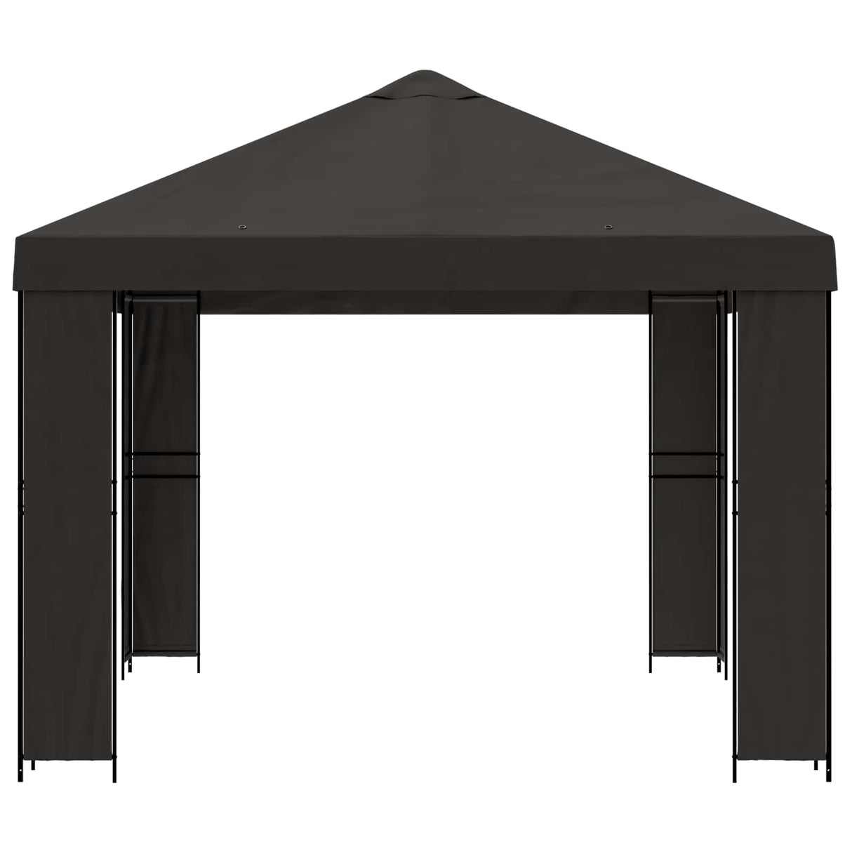 Gazebo 4 x 3 m Anthracite Polyester and Steel 190 gsm