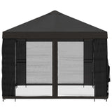 Garden Gazebo with Sidewalls 4 x 3 m Anthracite - Rear View