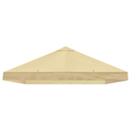 Gazebo Canopy Cover 6 x 3 m Cream Polyester 190 gsm
