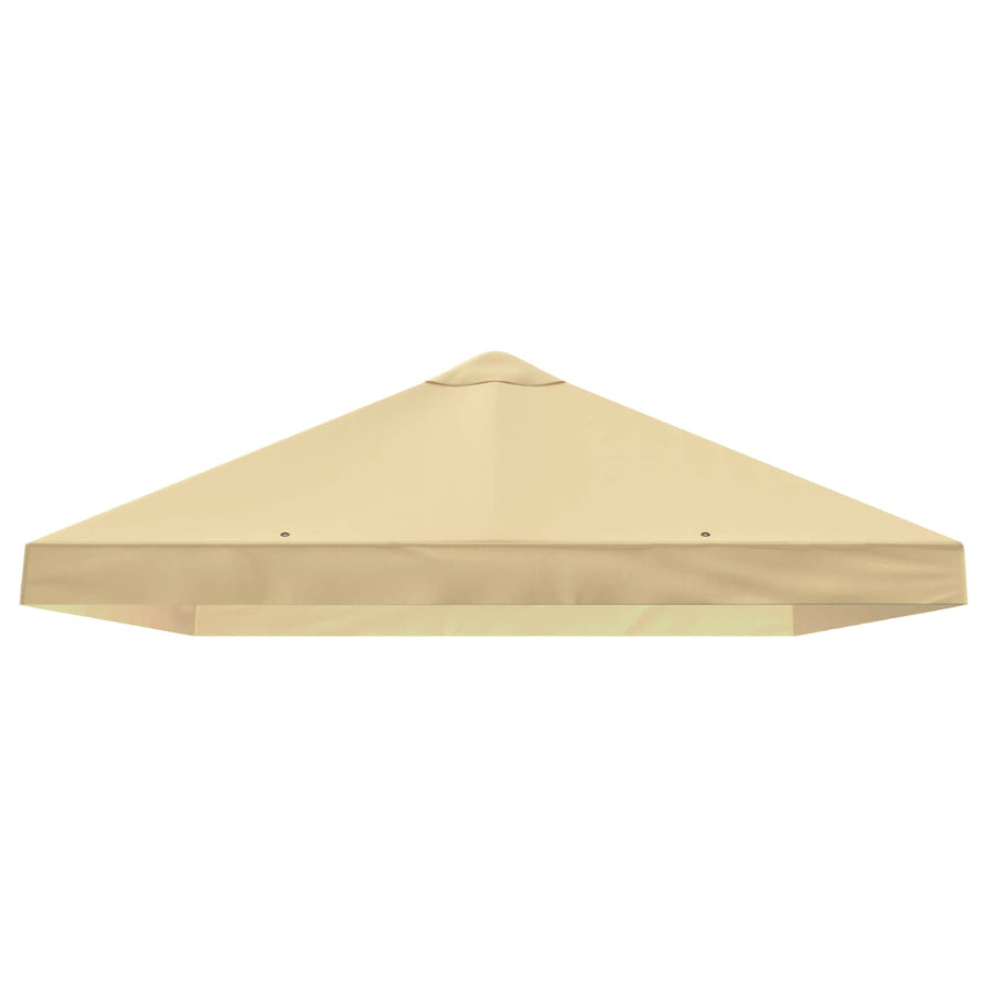 Gazebo Canopy Cover 6 x 3 m Cream Polyester 190 gsm