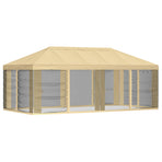 Gazebo Cover with Sidewalls 6 x 3 m Cream Polyester 190 gsm