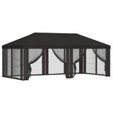 Gazebo Cover with Sidewalls 6 x 3 m Anthracite Polyester 190 - Front View