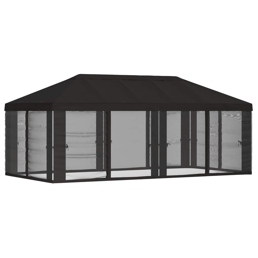 Gazebo Cover with Sidewalls 6 x 3 m Anthracite Polyester
