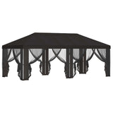 Gazebo Cover with Sidewalls 6 x 3 m Anthracite Polyester 190 - Top-Down View