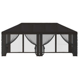 Gazebo Cover with Sidewalls 6 x 3 m Anthracite Polyester 190 - 45-Degree Angle