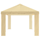 Gazebo Cover 6 x 3 m Cream Polyester 190 gsm - Top-Down View