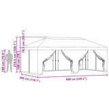 Gazebo Cover with Sidewalls Anthracite 600.5 x 300.5 cm - Extra Image