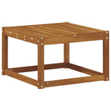 Outdoor Table Solid Acacia Wood Natural 59 x 59 x 37 cm - Rear View