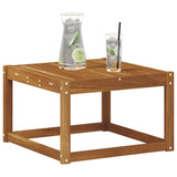 Outdoor Table Solid Acacia Wood Natural 59 x 59 x 37 cm - Side View