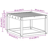 Outdoor Table Solid Acacia Wood Natural 59 x 59 x 37 cm - Extra Image