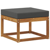 Outdoor Footstool Solid Acacia Wood Natural