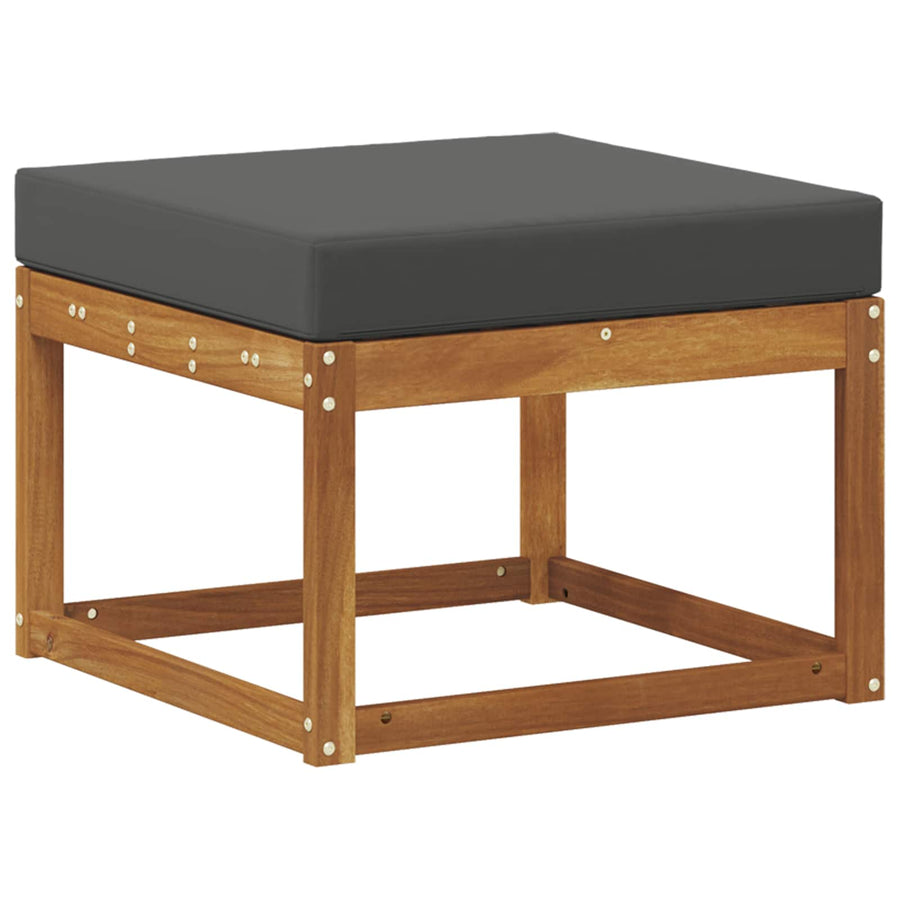 Outdoor Footstool Solid Acacia Wood Natural 60 x 60 x 45 cm