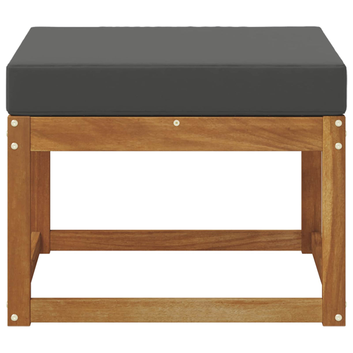 Outdoor Footstool Solid Acacia Wood Natural
