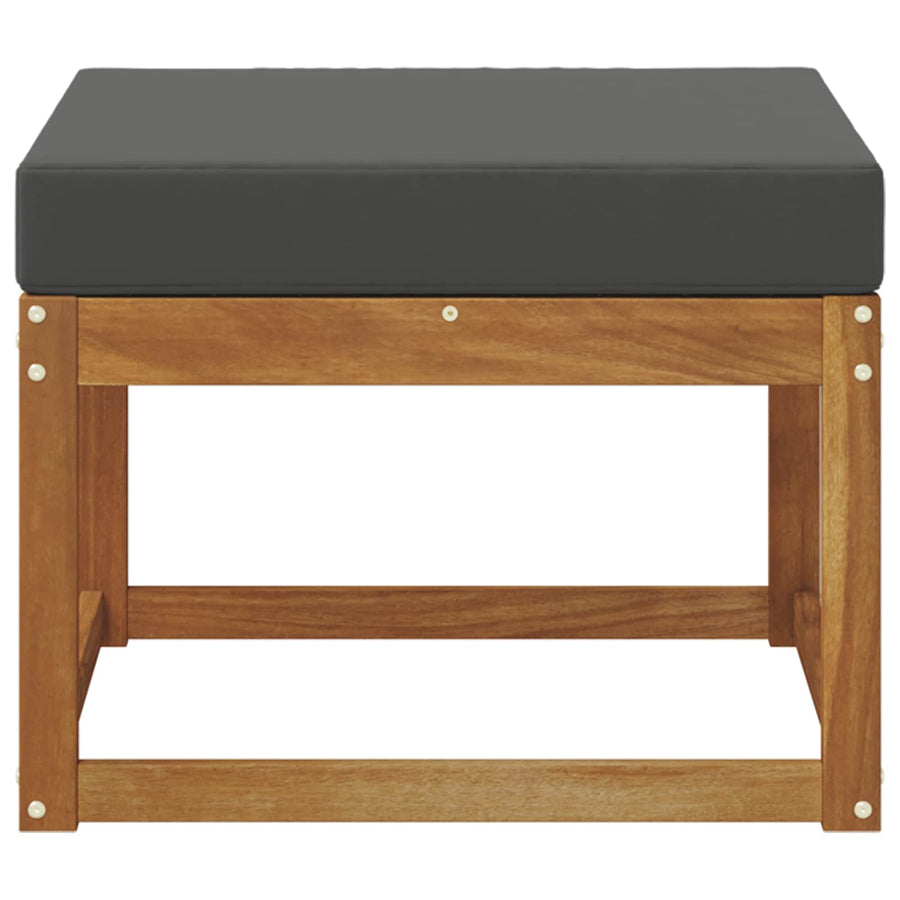 Outdoor Footstool Solid Acacia Wood Natural 60 x 60 x 45 cm