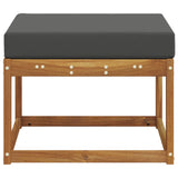 Outdoor Footstool Solid Acacia Wood Natural