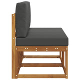 2 Piece Outdoor Middle Sofa Solid Acacia Wood - Top-Down View