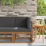 Outdoor Corner Sofa Solid Acacia Wood