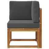 Outdoor Corner Sofa Solid Acacia Wood - Side View