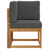 Outdoor Corner Sofa Solid Acacia Wood - Top-Down View