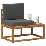 Outdoor End Sofa Natural and Anthracite 91 x 63 x 73 cm