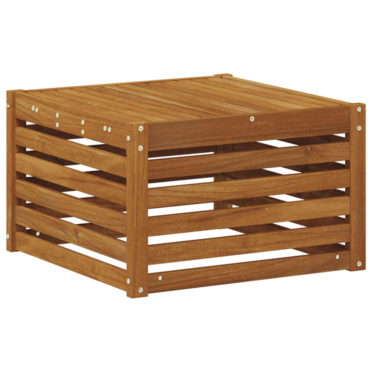Outdoor Table Solid Acacia Wood Natural 59 x 59 x 37 cm