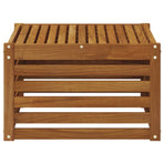 Outdoor Table Solid Acacia Wood Natural 59 x 59 x 37 cm
