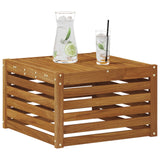 Outdoor Table Solid Acacia Wood Natural 59 x 59 x 37 cm - Side View