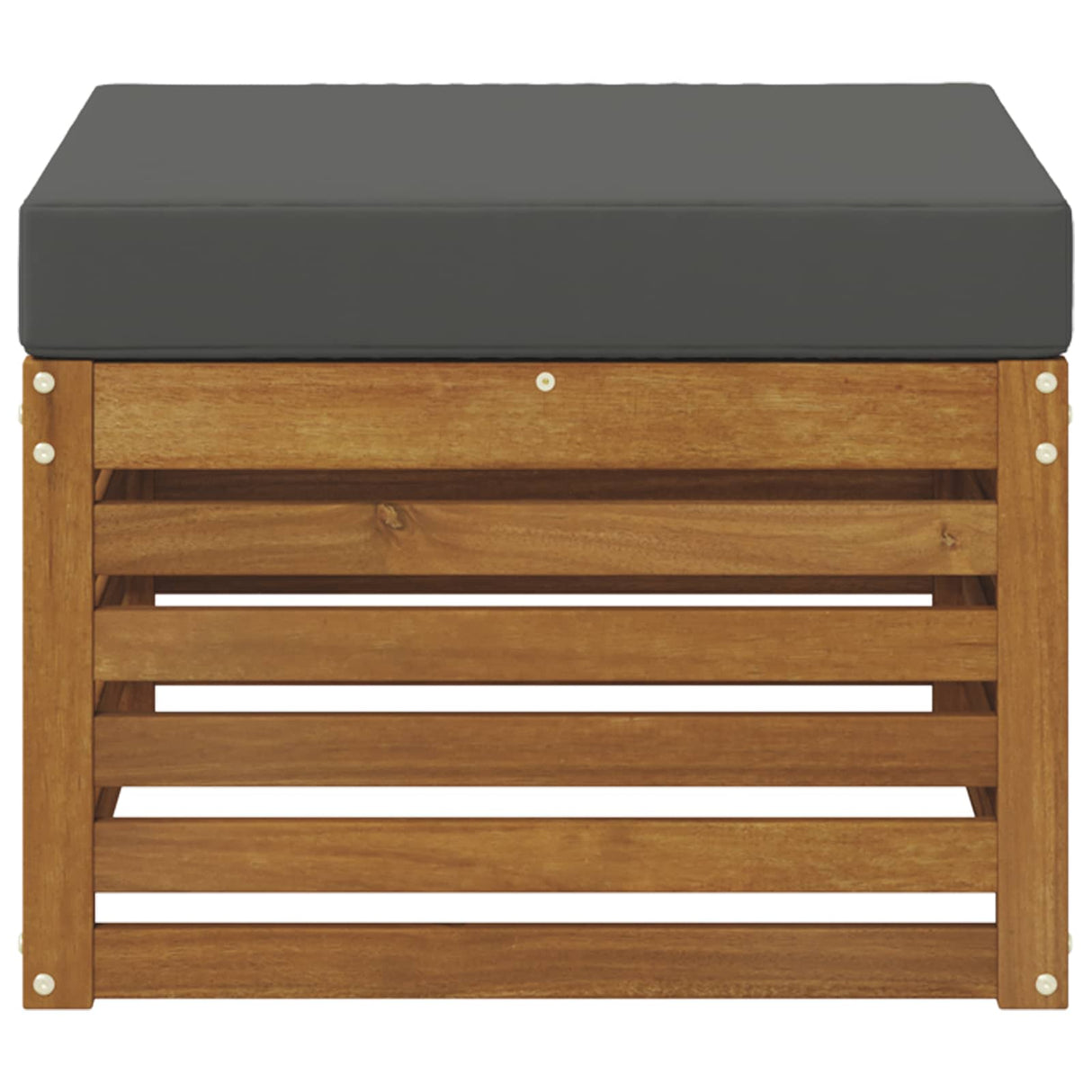 Outdoor Footstool Solid Acacia Wood Natural