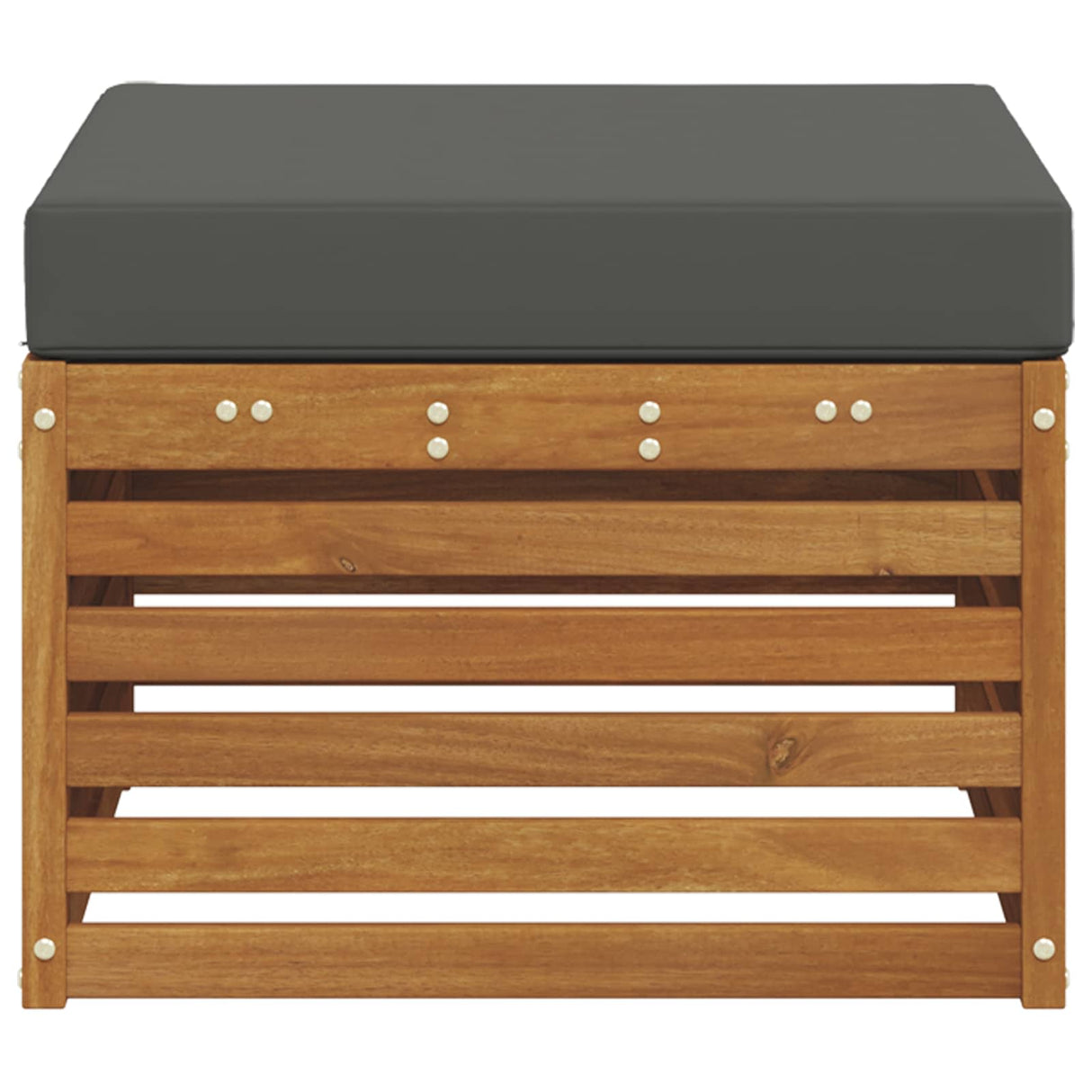 Outdoor Footstool Solid Acacia Wood Natural